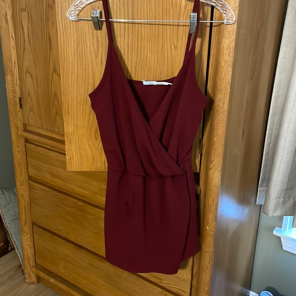 Maroon skort jumpsuit. Size s